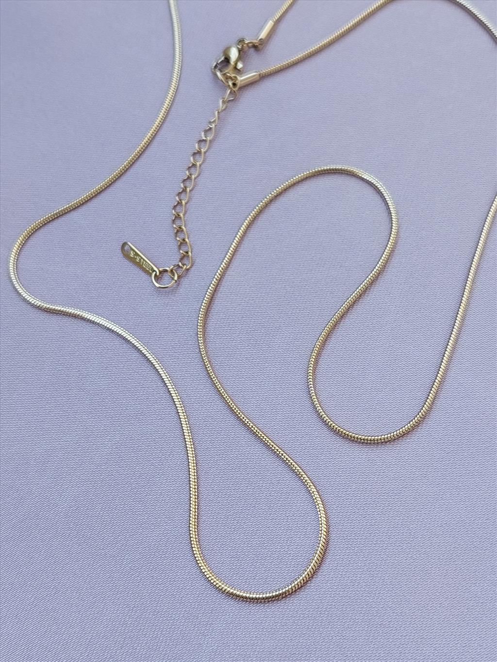 ÇELİK İnce Silindir 60-65 cm Gold Kolye