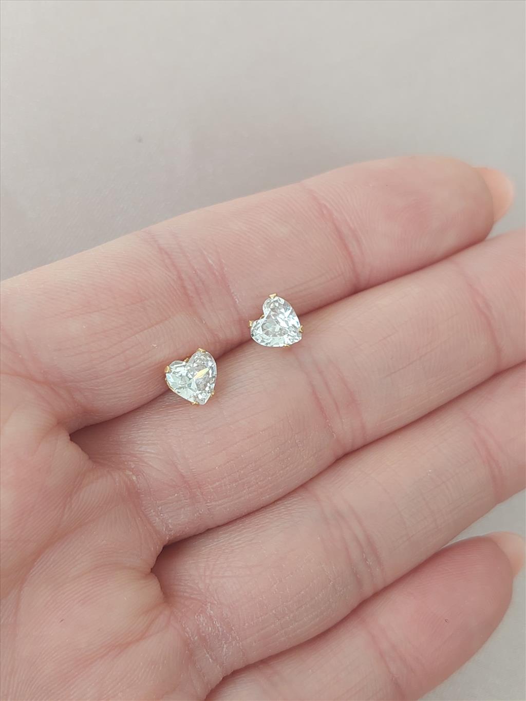 ÇELİK Mini Kalp Gold Küpe+i