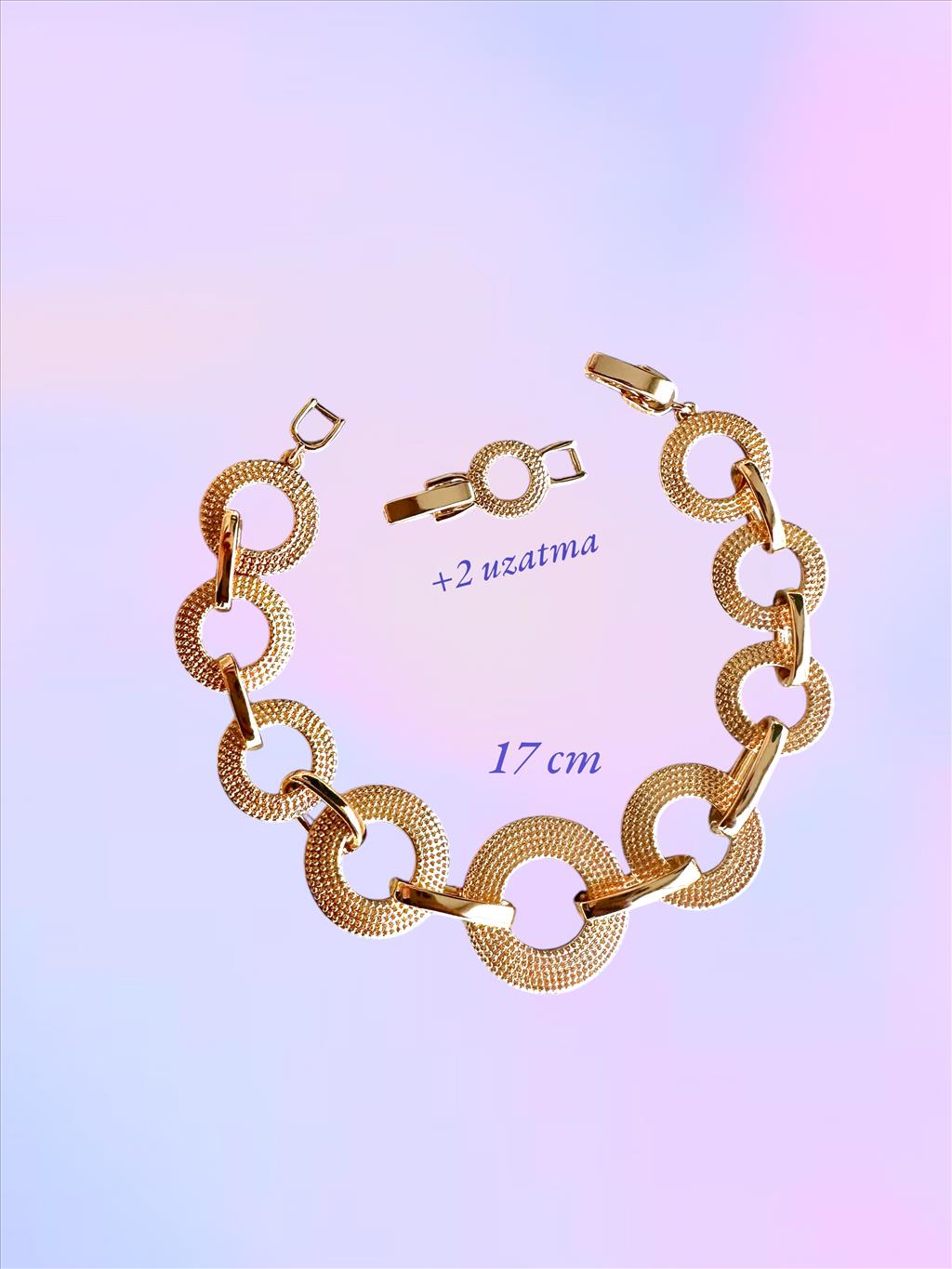 XUPİNG TASARIM DAİRE SIRALI SOFT ROSE-GOLD BİLEKLİK+i