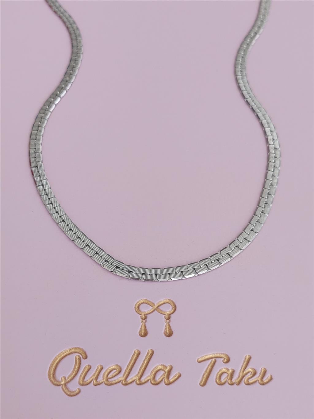 ÇELİK Uzun Yılan Derili Silver Kolye(60-65 cm)+i