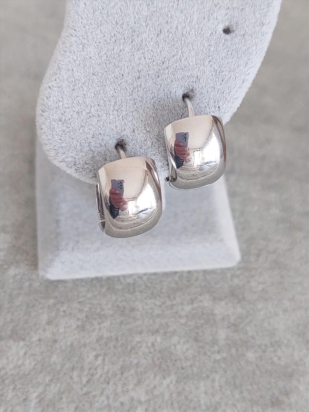 ÇELİK Büyük Bombe Silver Küpe (1,7 cm)+i
