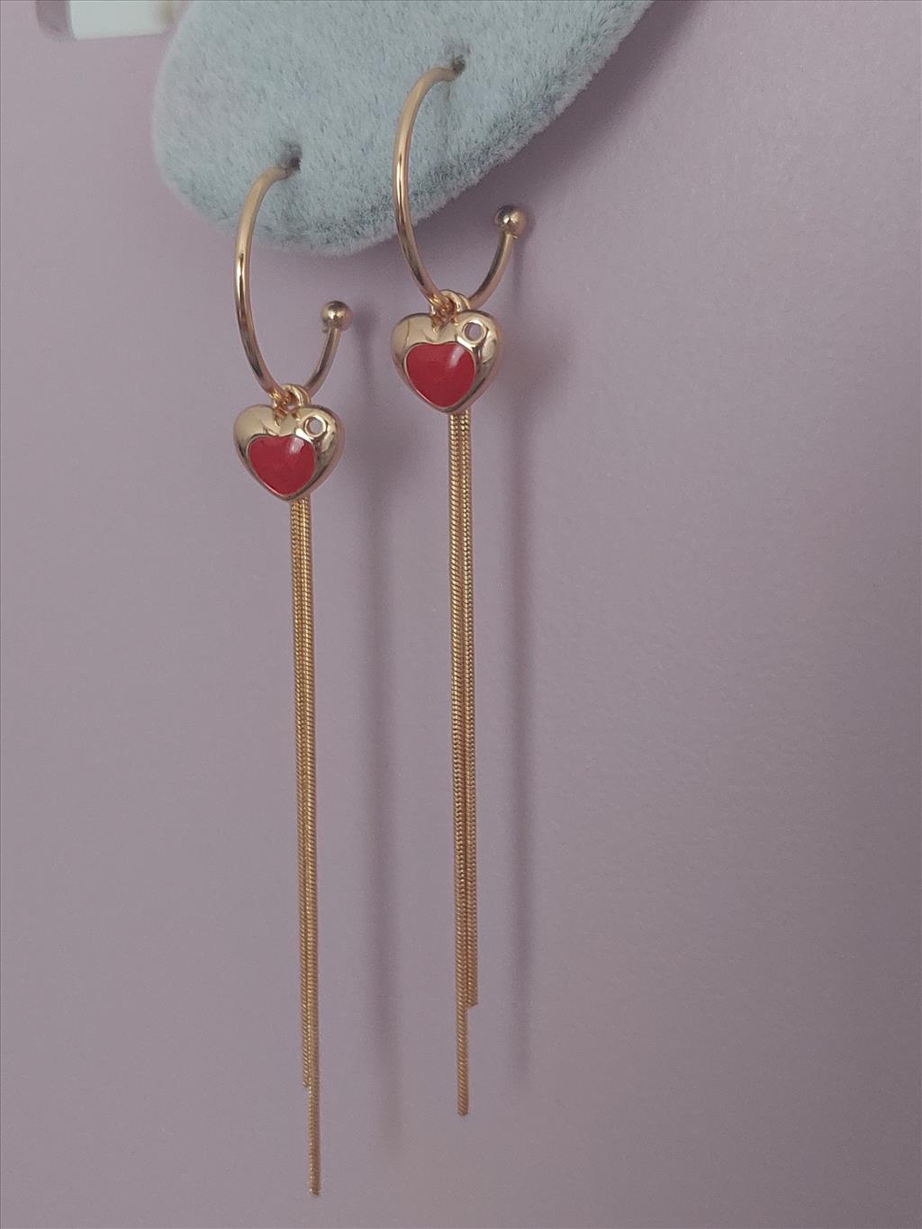 XUPİNG Shaky Heart Soft Rose Küpe+i