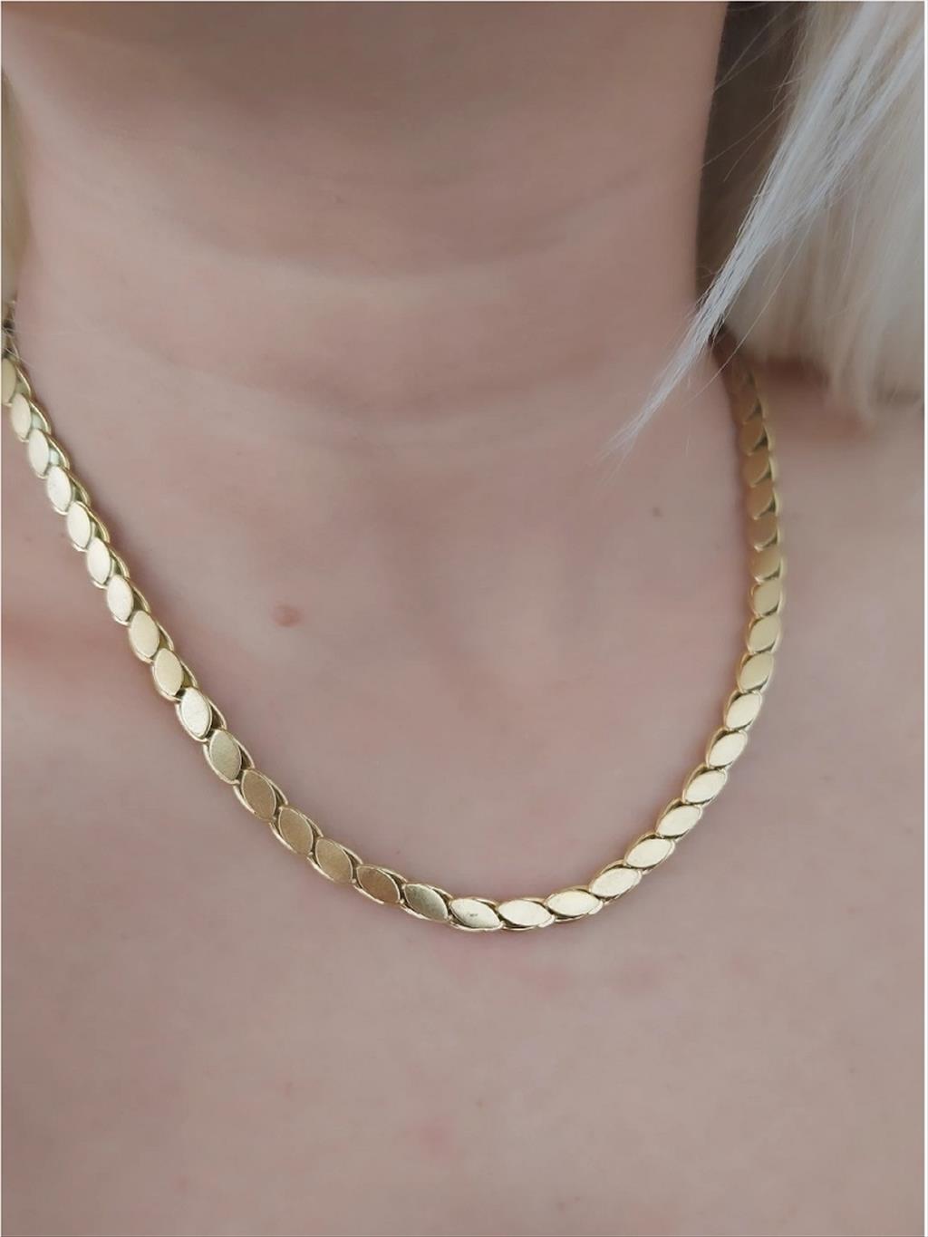 ÇELİK Arpa Gold Kolye (Uzunluk: 45 cm-Kalınlık: 3 mm)+i