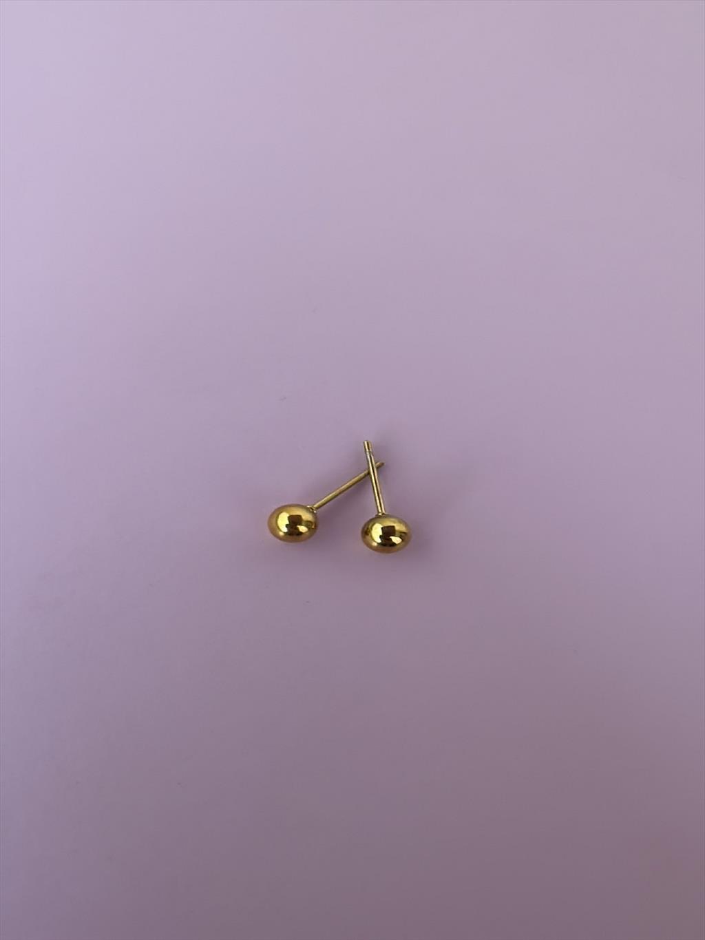 ÇELİK Mini Top Gold Küpe+i