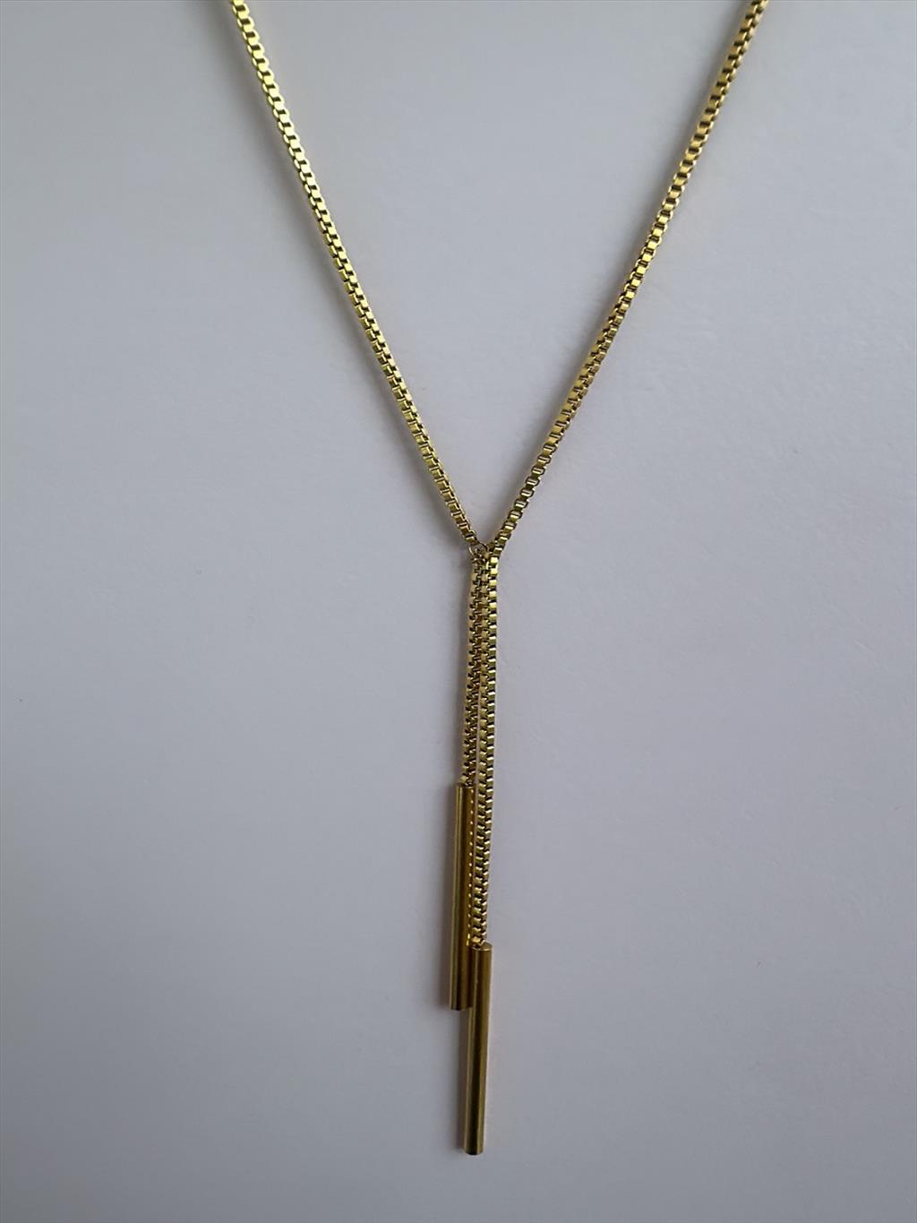 ÇELİK Uzun Sallantılı Y Gold Kolye (60-70 cm)+i