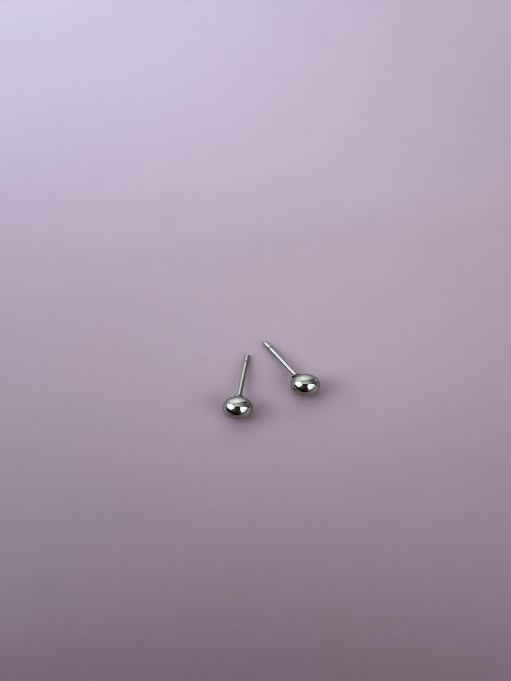 ÇELİK Mini Top Silver Küpe+i