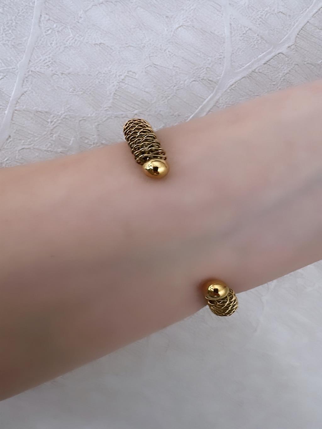ÇELİK Tel Detay Gold Bileklik+i