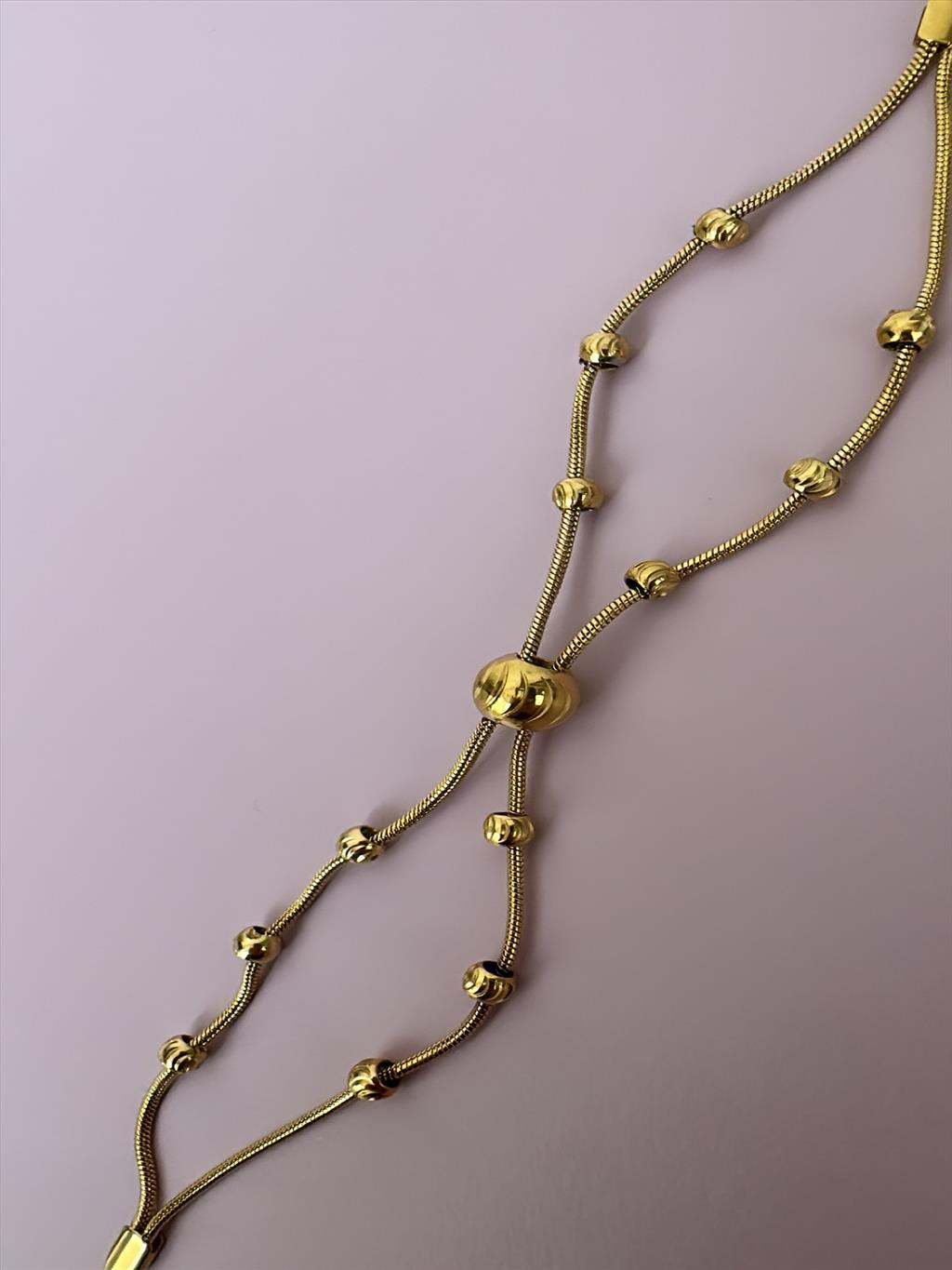 ÇELİK 2'li Topçuklar Gold Bileklik (Uzunluk: 17-22 cm)	+i