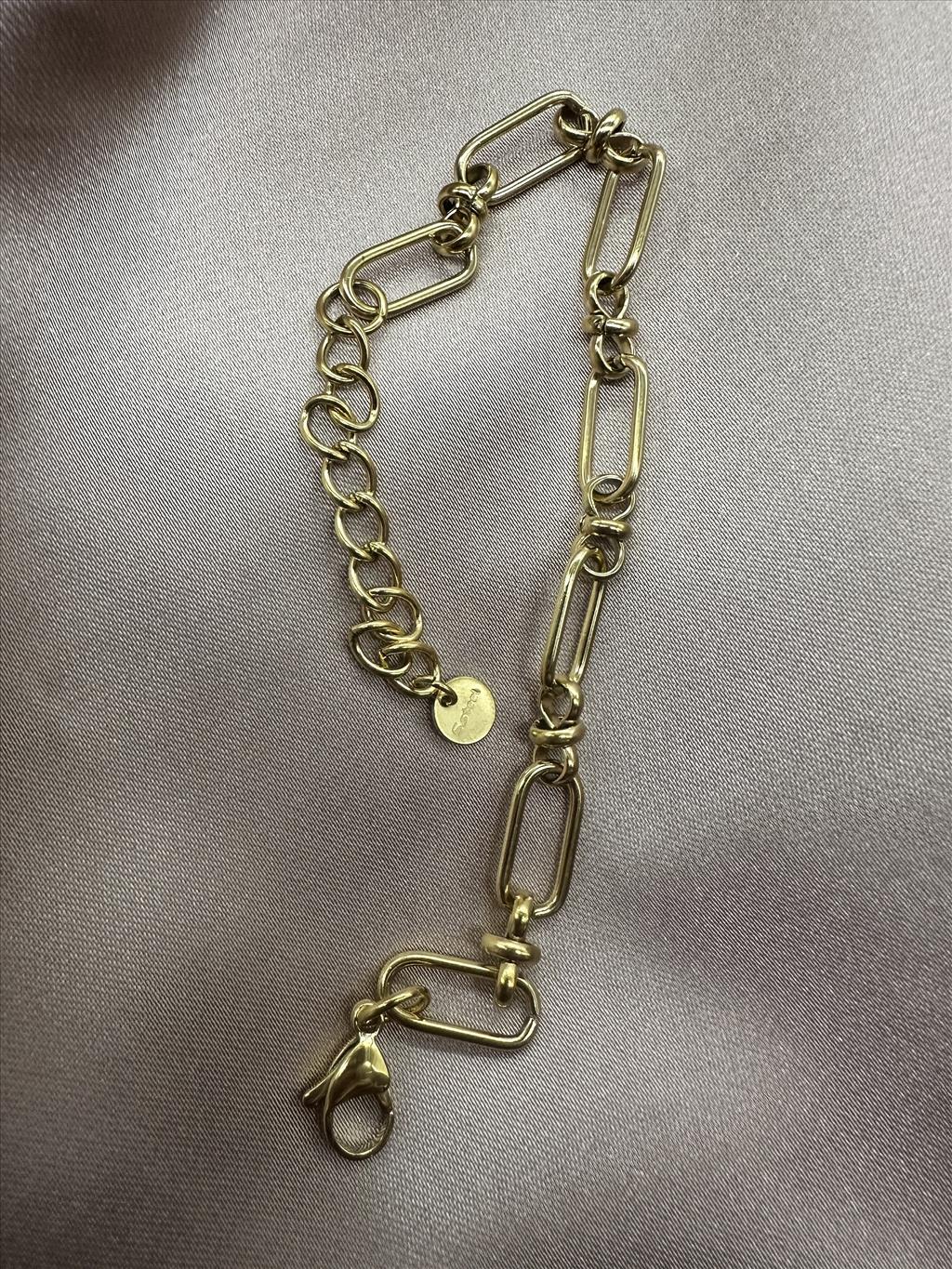 ÇELİK Çengel Model Gold Bileklik(18-23 cm)+i