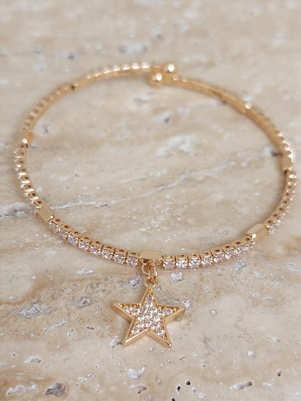 TASARIM ÖZEL SERİ Gold Yıldız Bileklik+i