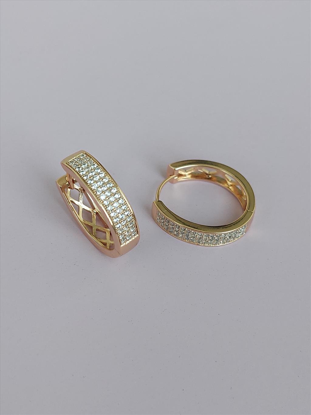 XUPİNG Ring Stone Gold Küpe+i