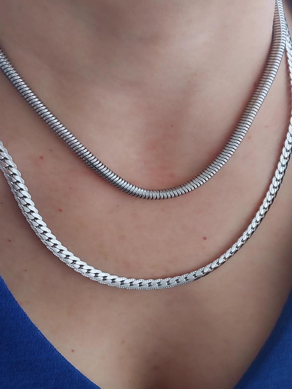 ÇELİK Uzun Örgü Silver Kolye(60-65 cm)