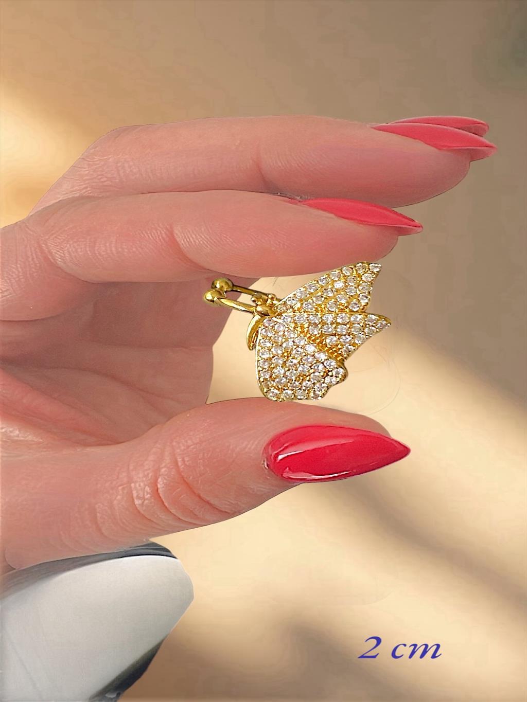 ÖZEL SERİ ZİRKON TAŞLI KELEBEK GOLD KIKIRDAK KÜPE