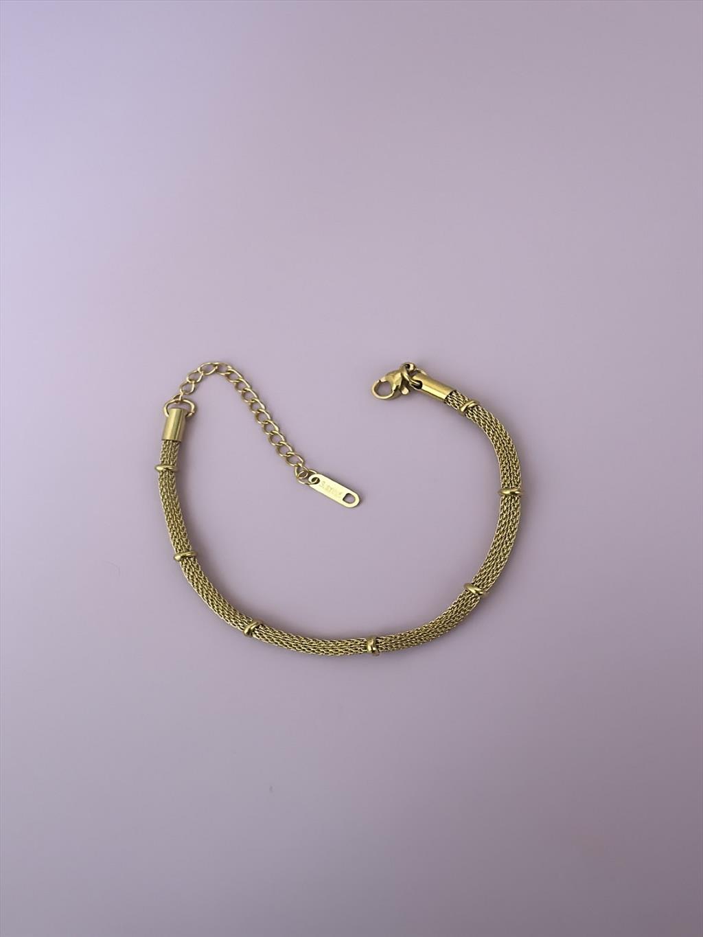 ÇELİK Hasır Topçuk Gold Bileklik