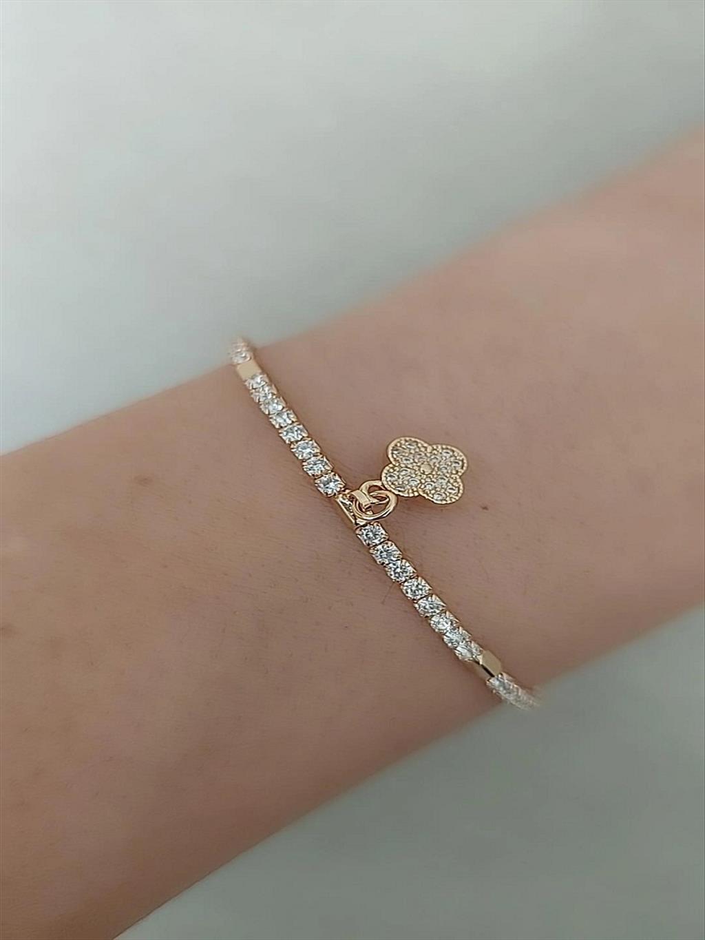 TASARIM ÖZEL SERİ Gold Yonca Bileklik+i