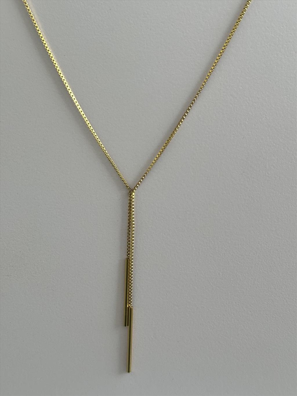 ÇELİK Uzun Sallantılı Y Gold Kolye (60-70 cm)+i