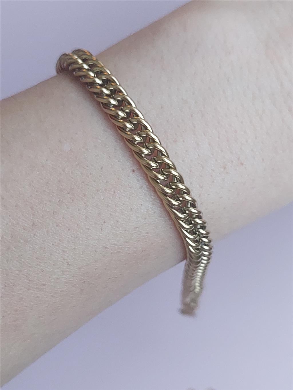 ÇELİK Örgü Gold Bileklik (16-20 cm)+i