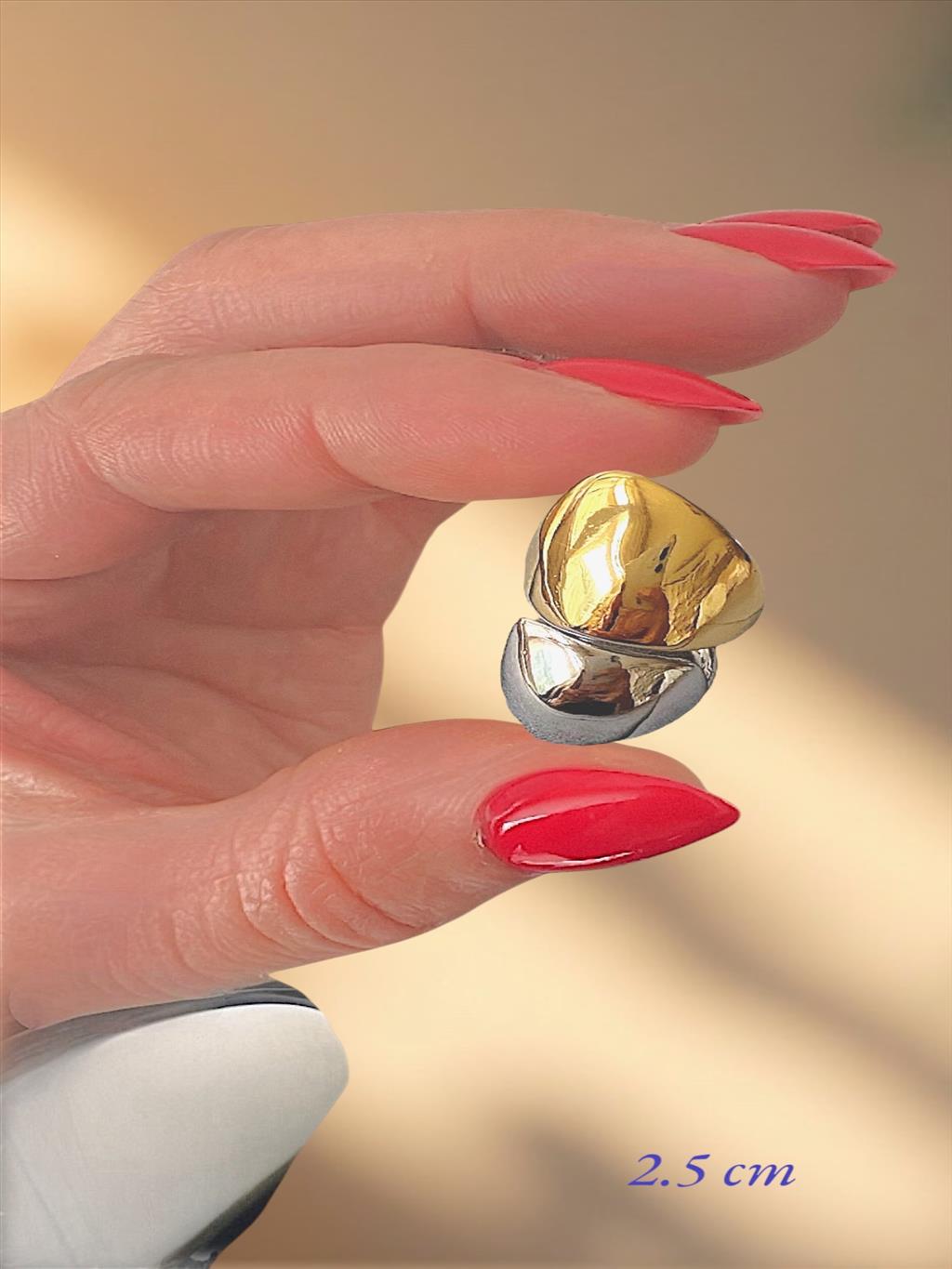 ÖZEL SERİ BOMBELİ SİLVER-GOLD KIKIDAK KÜPE