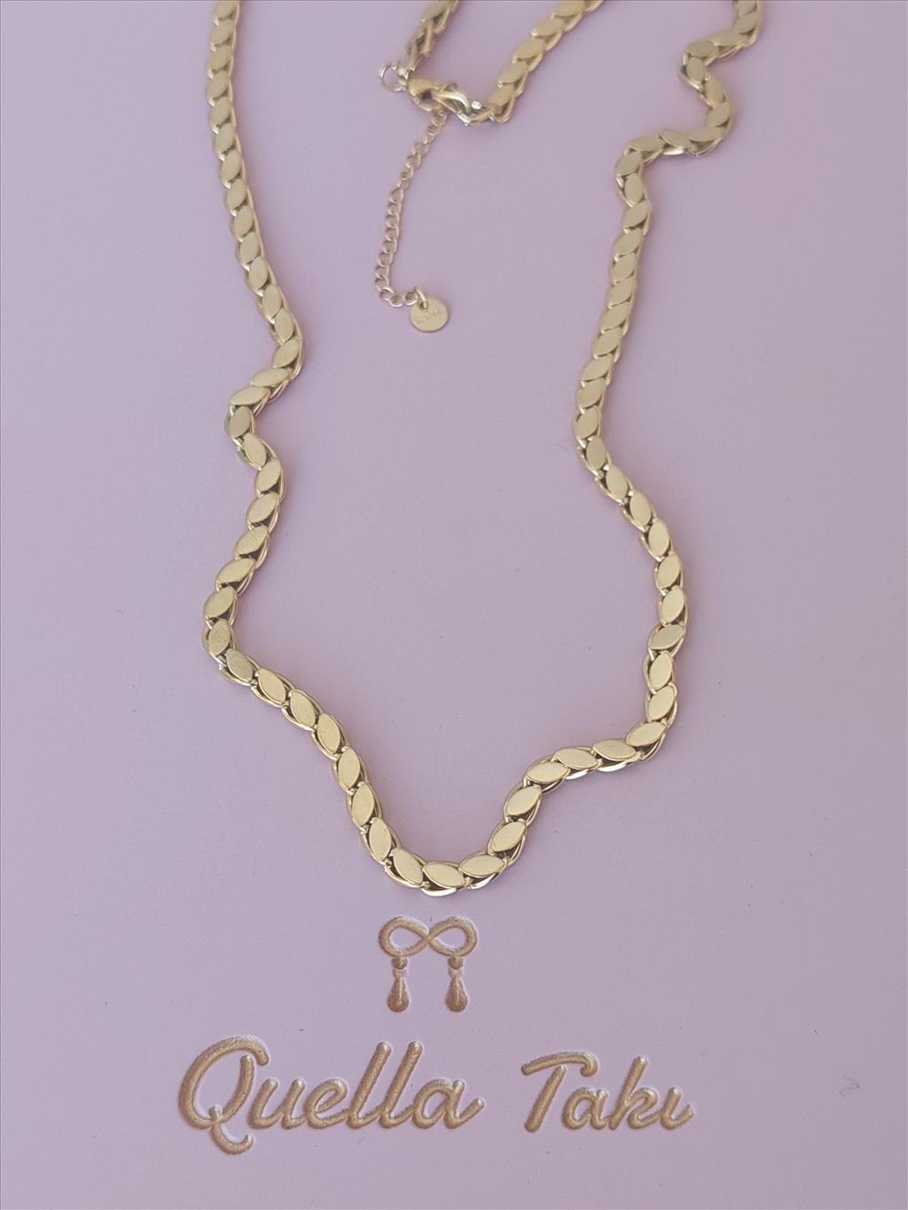 ÇELİK Arpa Gold Kolye (Kalınlık: 2 mm Uzunluk: 60-65 cm)+i