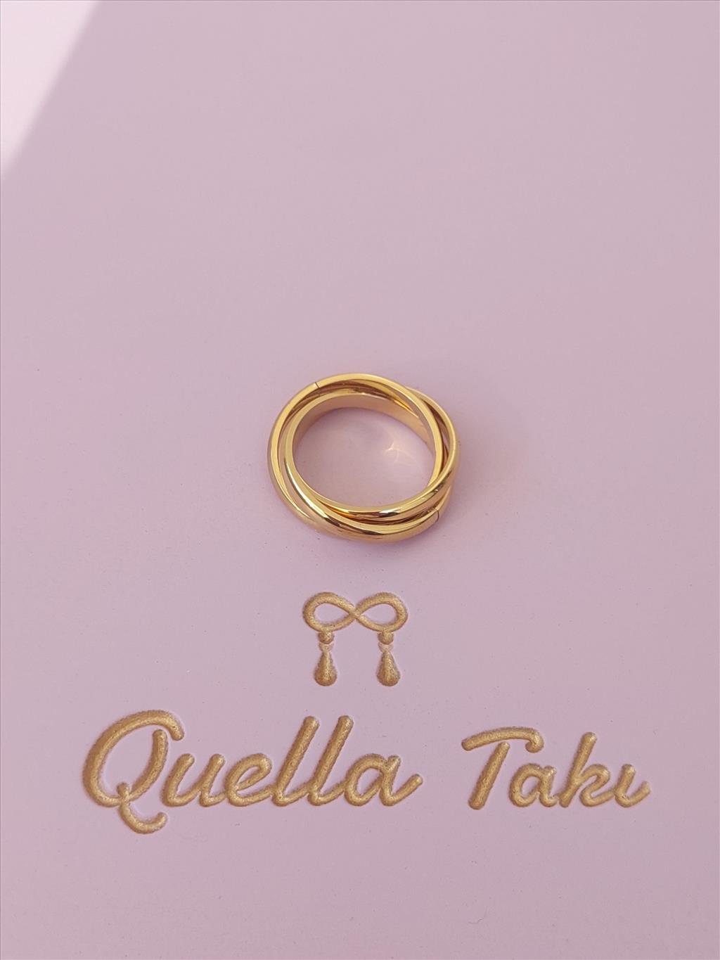 ÇELİK 3'lü Birleşik Gold Yüzük+i