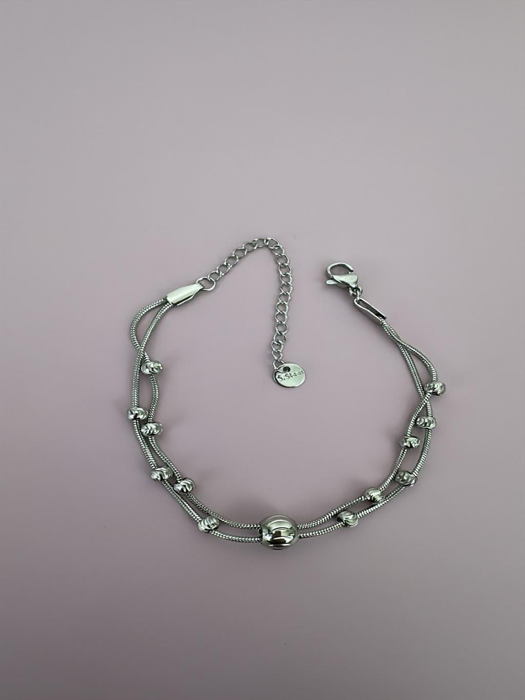 ÇELİK 2'li Topçuklar Silver Bileklik (Uzunluk: 17-22 cm)