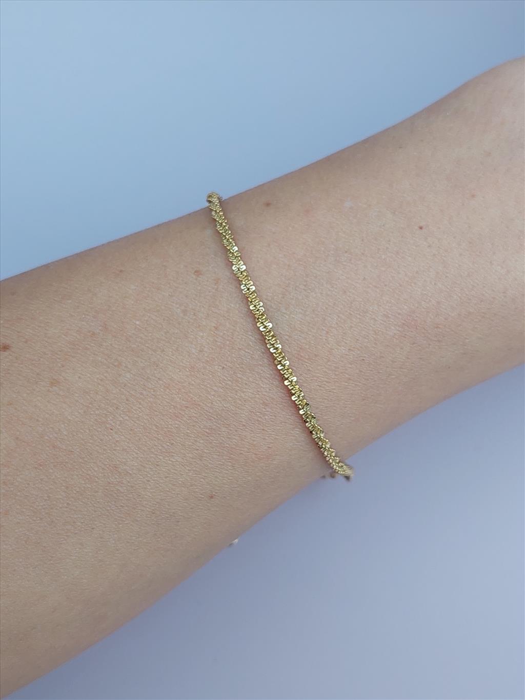 ÇELİK Işıl Gold Bileklik (3 mm)+i