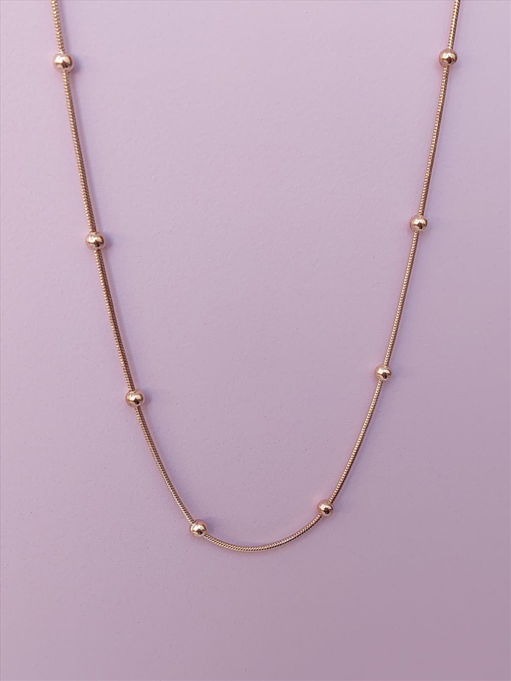 ÇELİK 60-65 cm Topçuk Rose Kolye