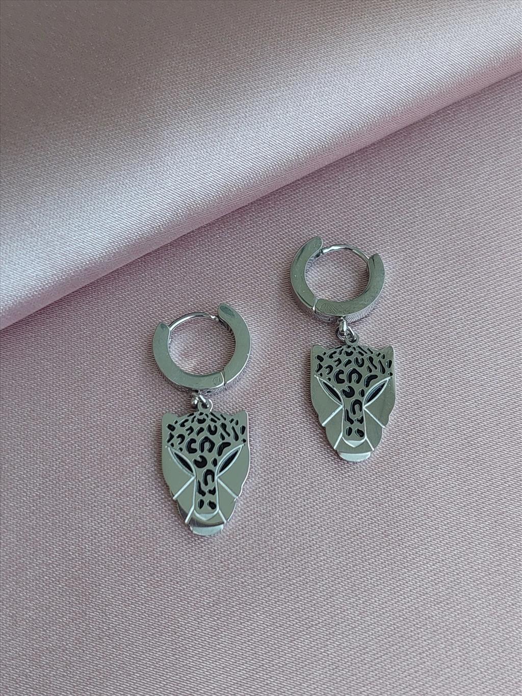 ÇELİK Aslan Silver Küpe