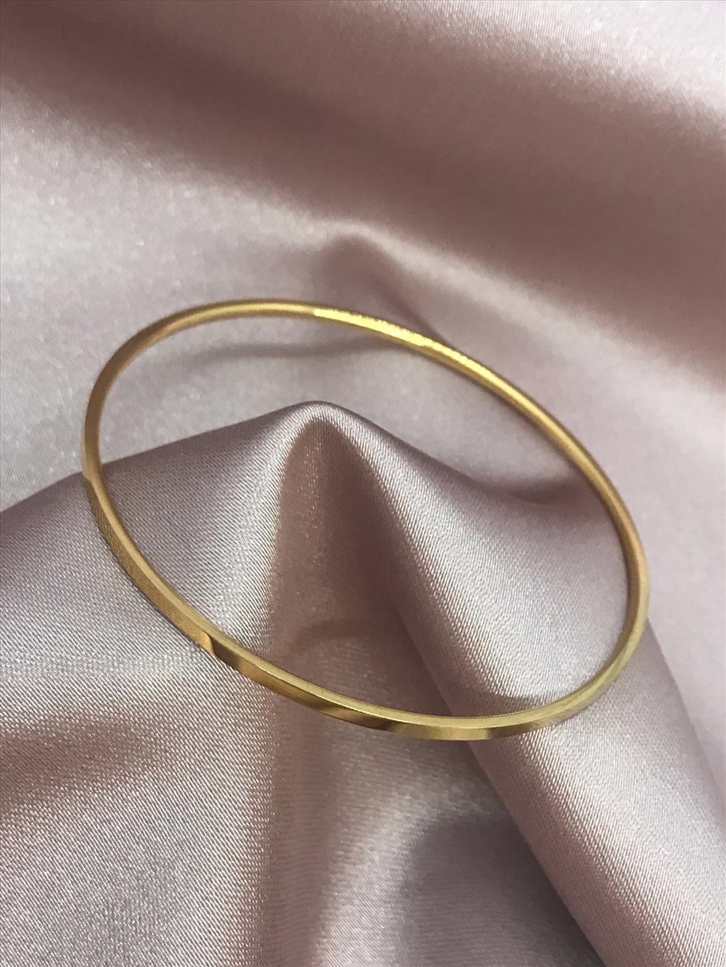ÇELİK Ajda Gold Bilezik (Çap: 6,4 - 6.6 - 6.9 cm)
