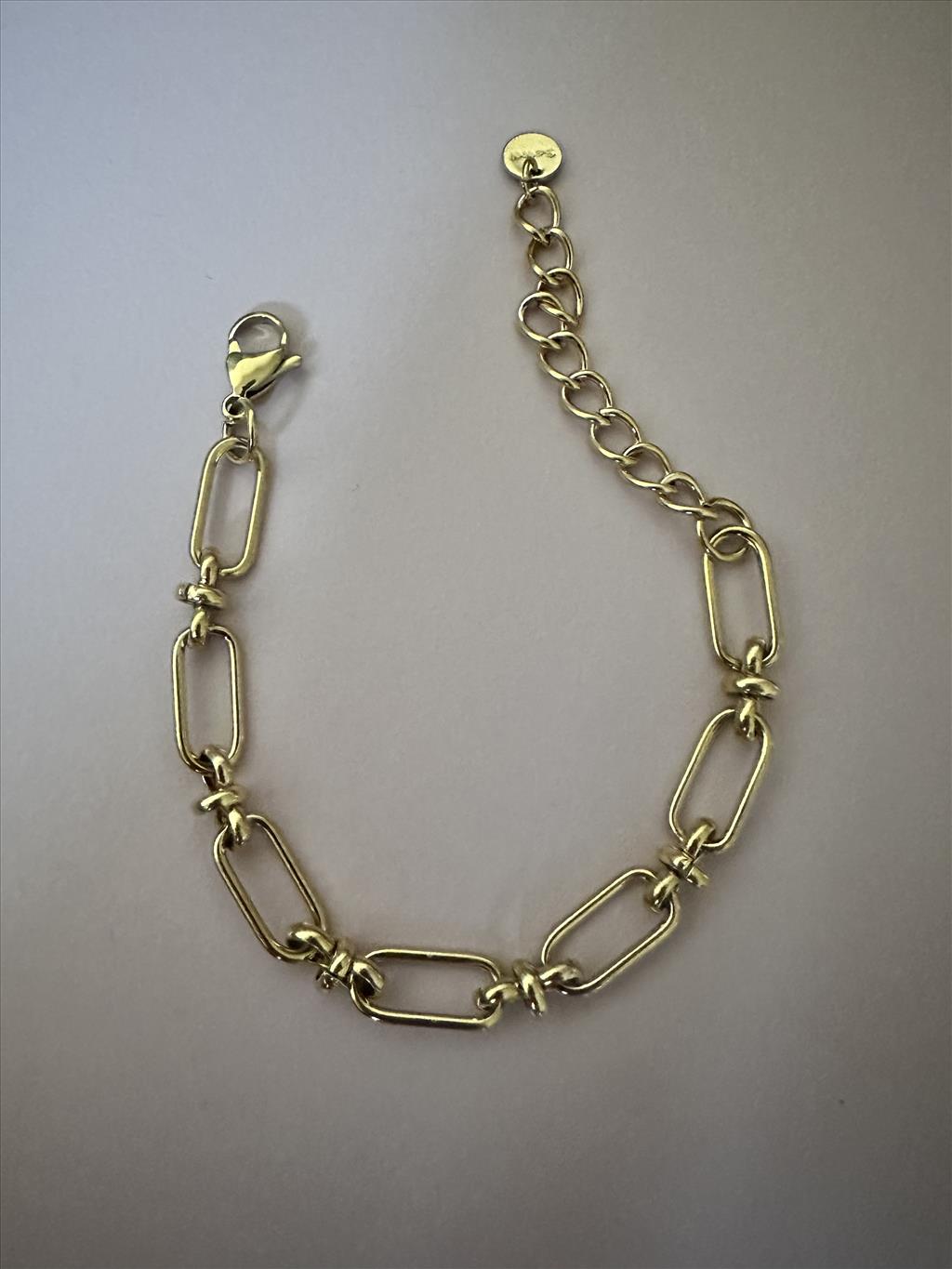 ÇELİK Çengel Model Gold Bileklik(18-23 cm)