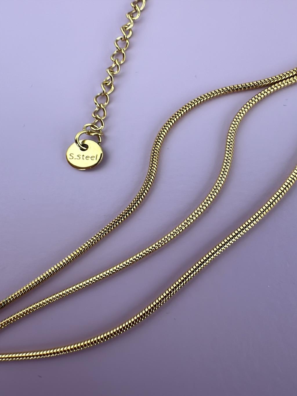 ÇELİK 3'lü İnce Mini Silindir Gold Bileklik+i