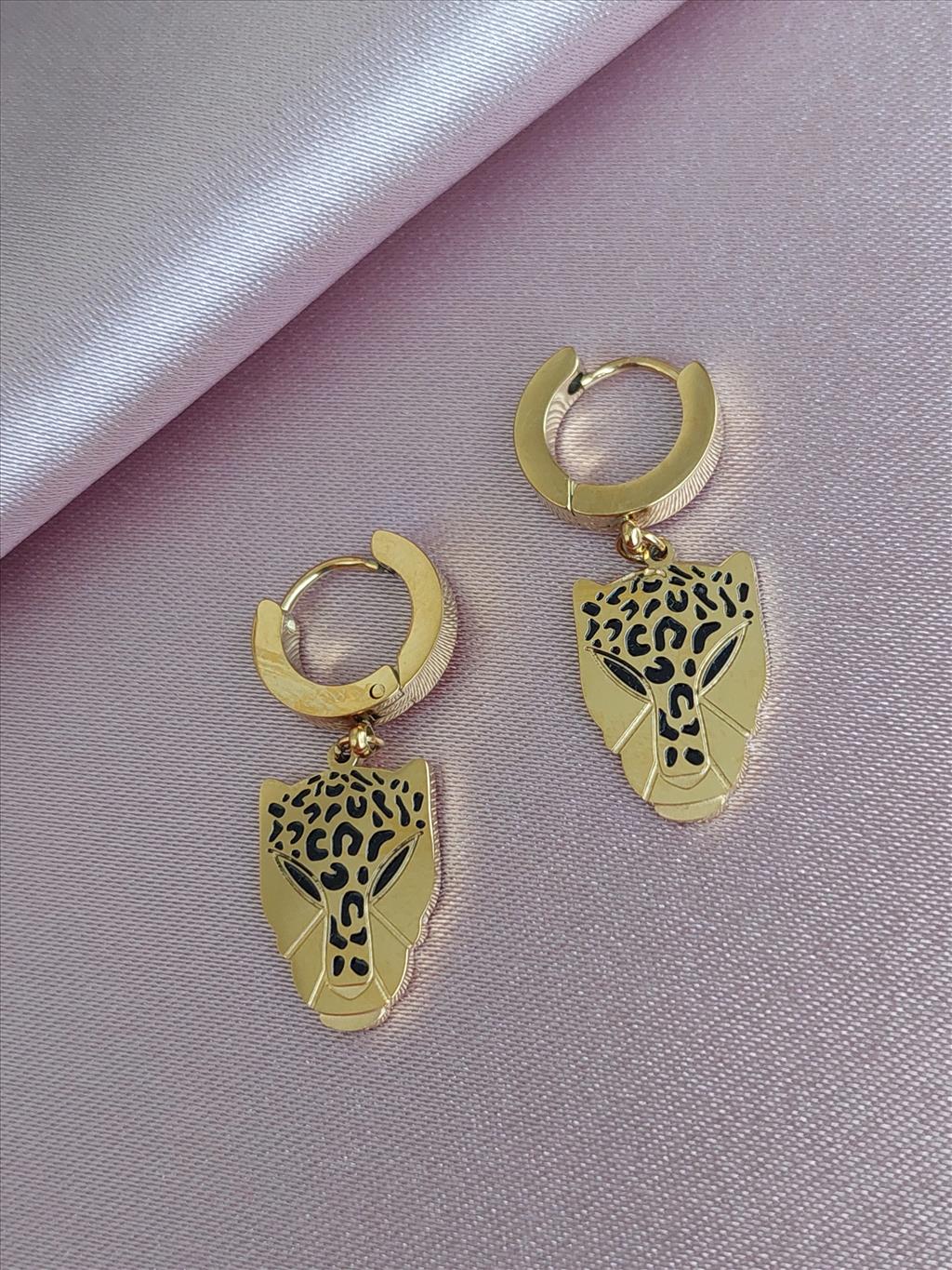 ÇELİK Aslan Gold Küpe