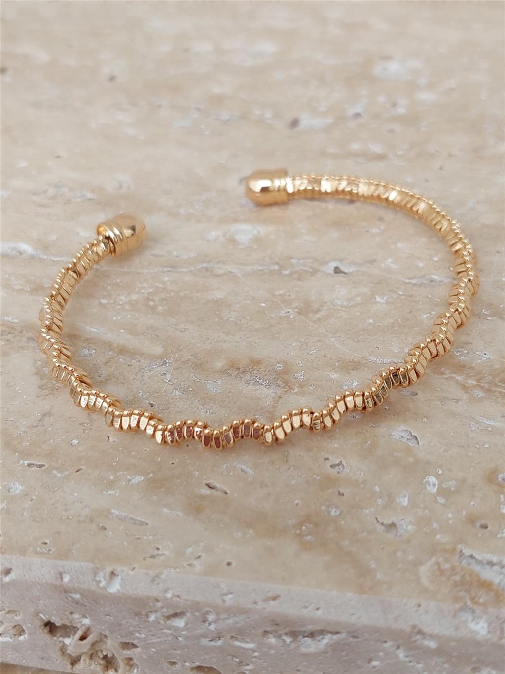 TASARIM ÖZEL SERİ Gold Zigzag Bileklik