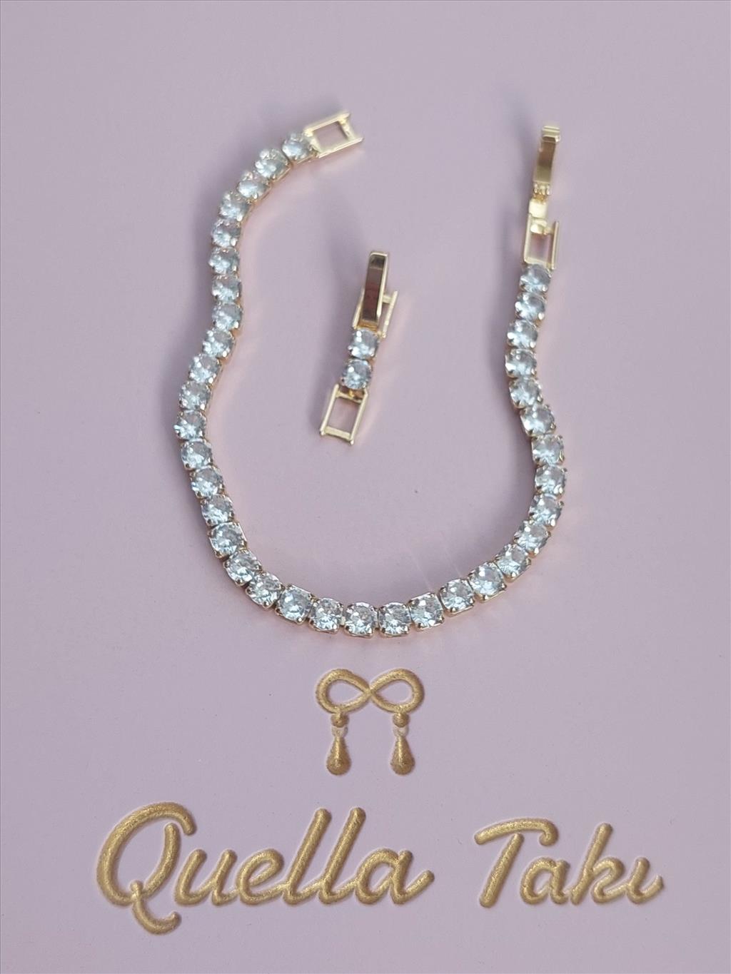 ÇELİK Su Yolu Gold Bileklik (Kalınlık: 3 mm/Uzunluk: 16-18 cm)+i