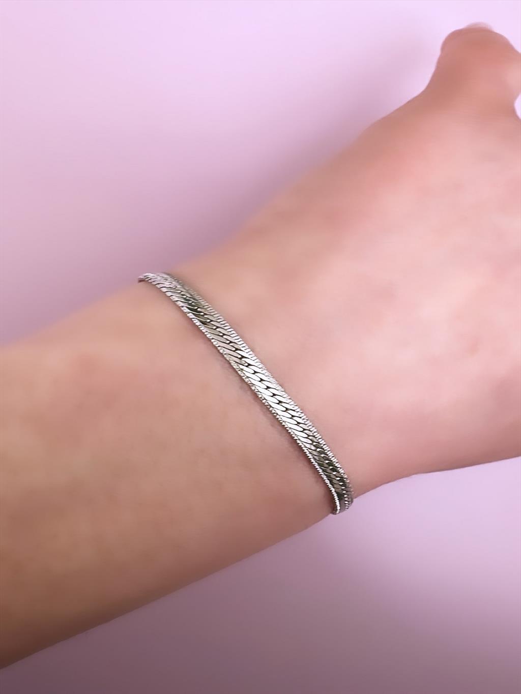 XUPİNG Small Knit Soft Silver Bileklik (19 cm)+i