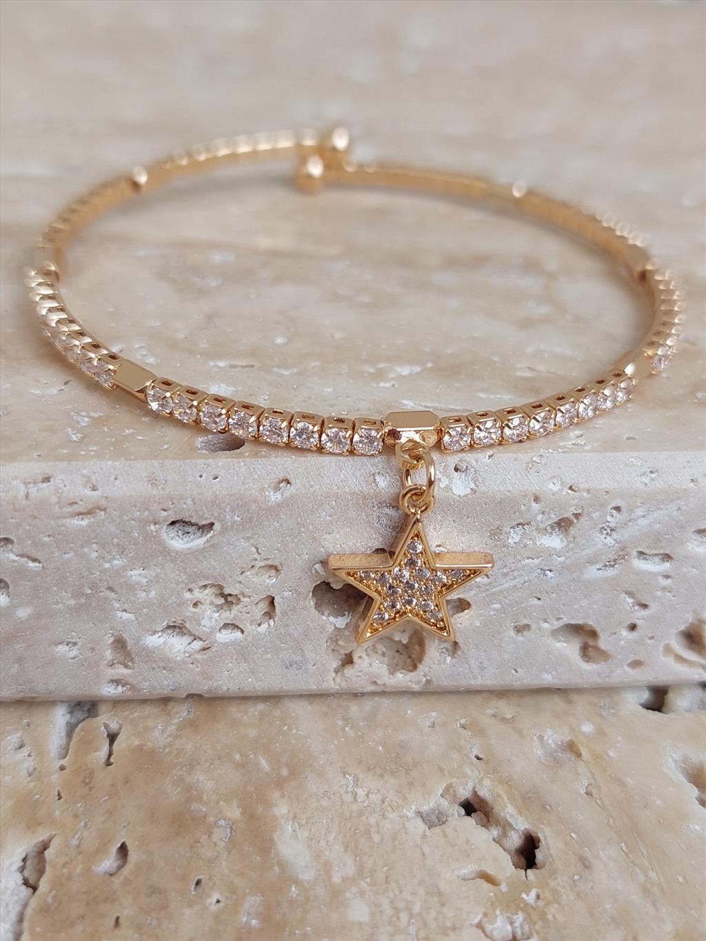TASARIM ÖZEL SERİ Gold Yıldız Bileklik
