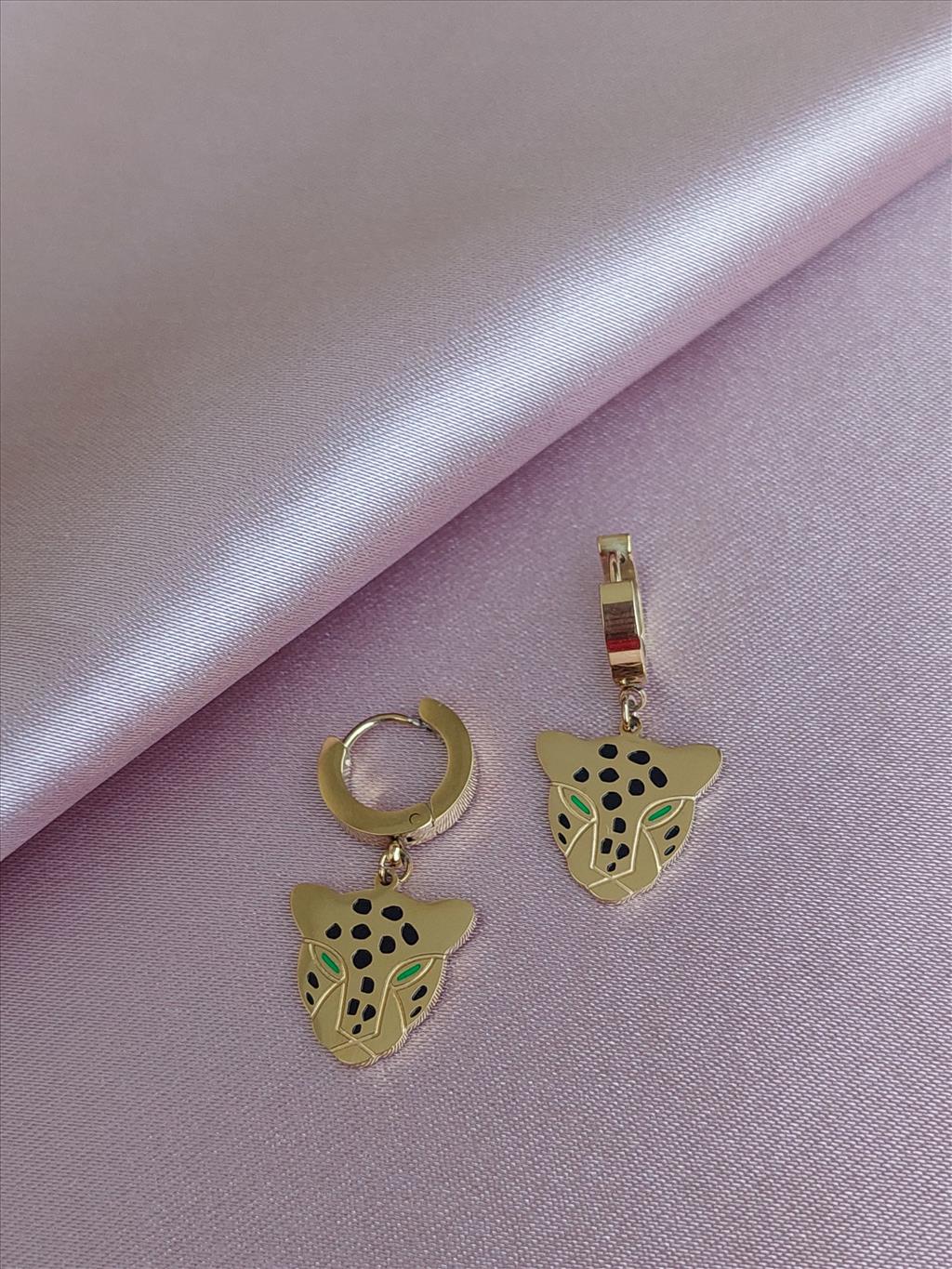 ÇELİK Kaplan Gold Küpe