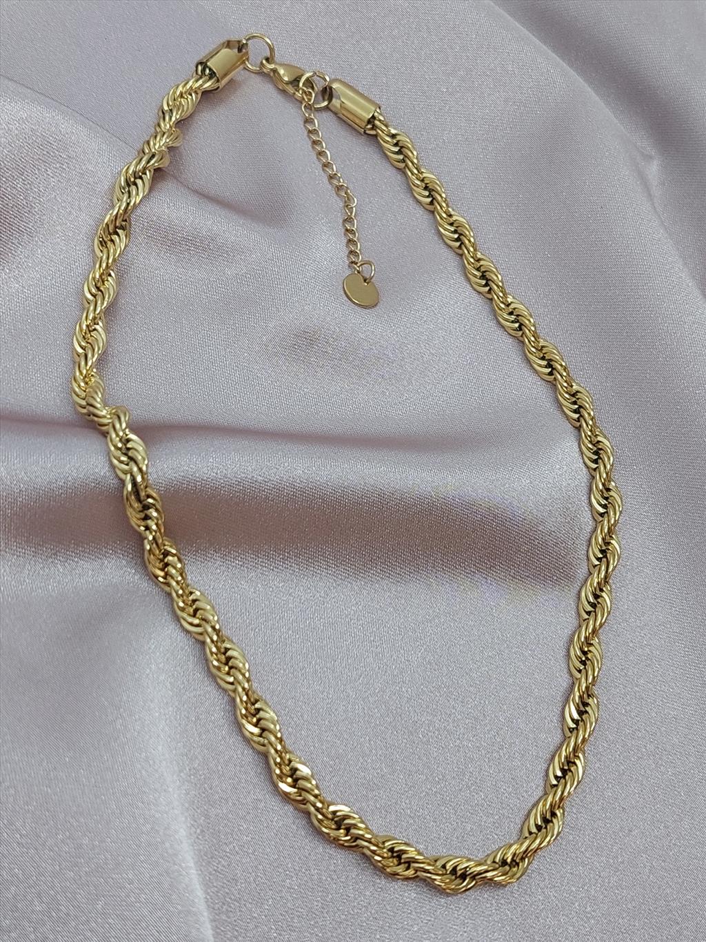ÇELİK Burgu Gold Kolye (40-45 cm/5 mm)